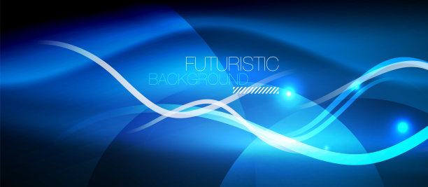 亮霓虹线波图片下载