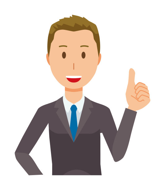 一个年轻的商人正在做一个好兆头图片下载