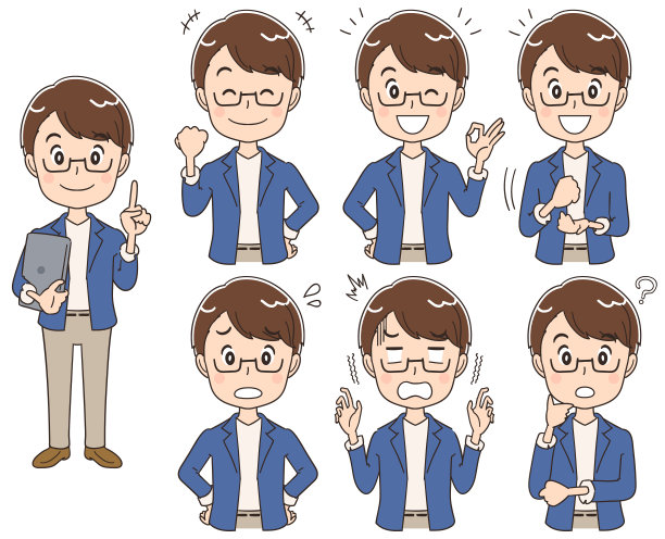 收藏私人服装的商人有着不同的表情图片下载