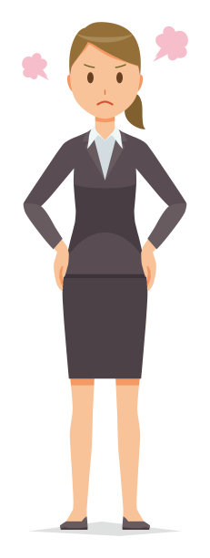 站在白色背景下的女商人图片下载