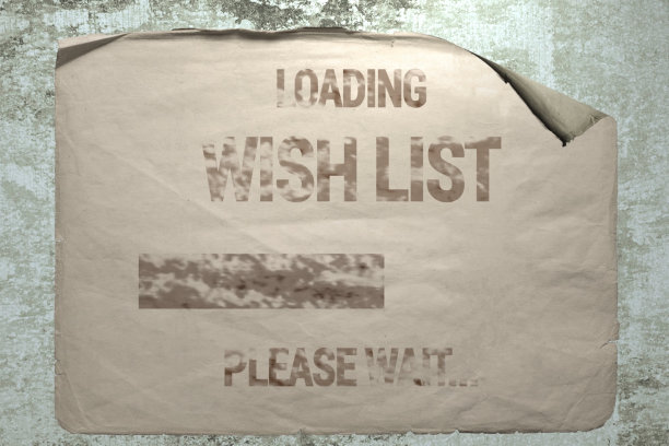 旧纸AD在水泥墙与进度条铭文加载希望清单，请等待。图片下载