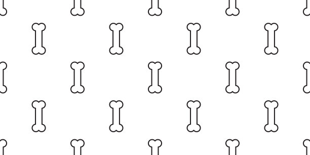 狗骨牛头犬无缝图案小狗矢量背景壁纸白色图片下载