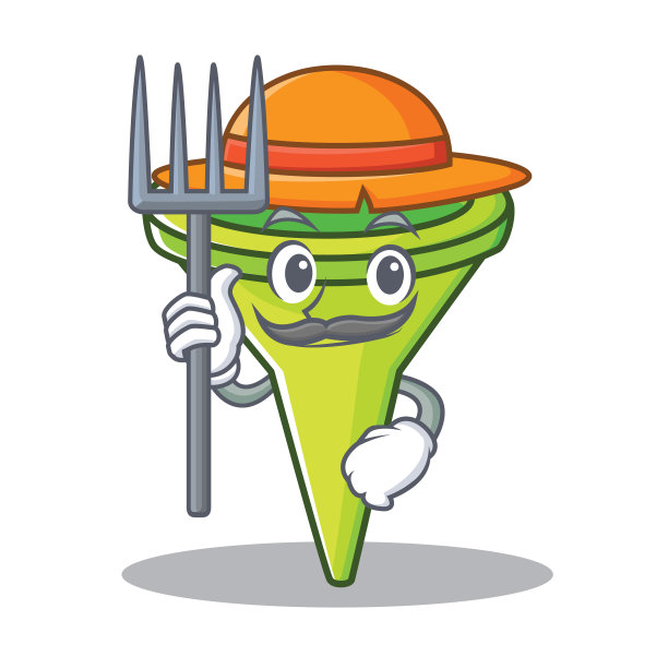 农民漏斗人物卡通风格图片下载