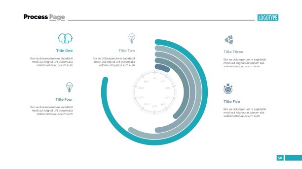 图表与百分比幻灯片模板图片下载