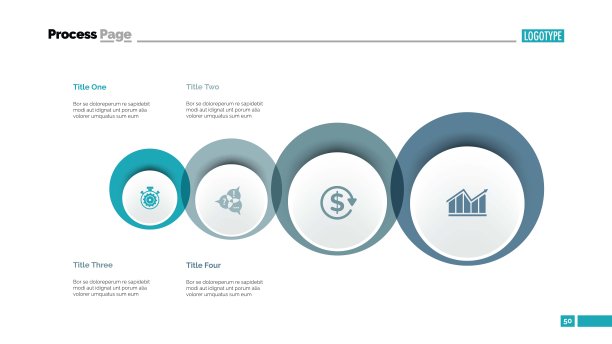 四圈规划幻灯片模板图片下载