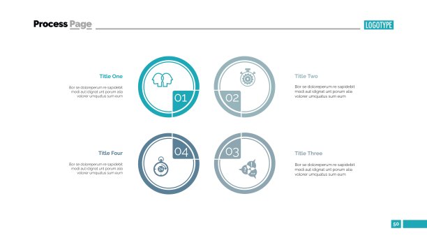 四选项群控幻灯片模板图片下载