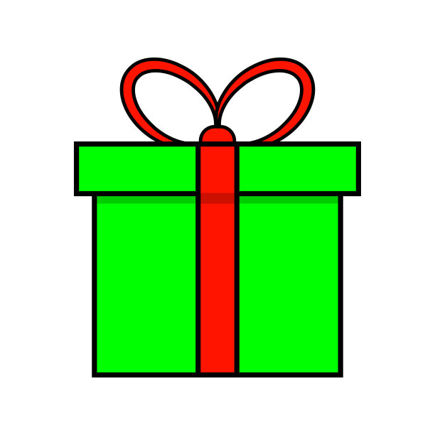圣诞礼物简单的图标为圣诞设计孤立的白色背景图片下载