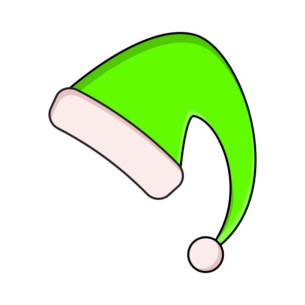 精灵帽子为圣诞节设计孤立的白色背景图片下载