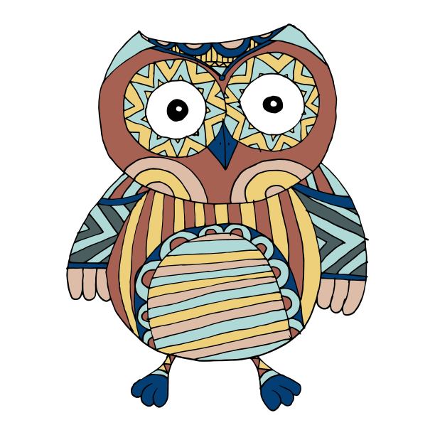 猫头鹰向量，猫头鹰插图涂鸦向量图片下载