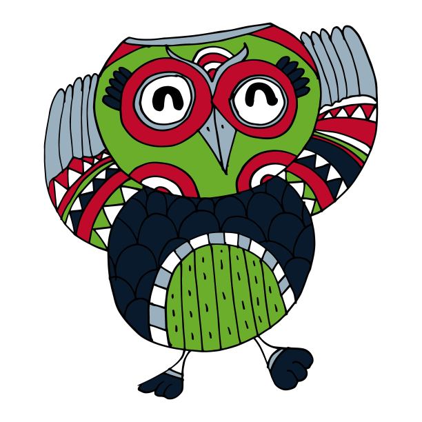 猫头鹰向量，猫头鹰插图涂鸦向量图片下载