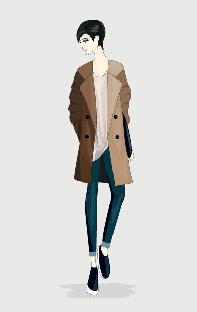 时尚女性剪影图片下载