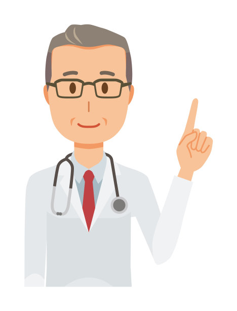 一位穿着白色西装的中年男医生正用手指着图片下载