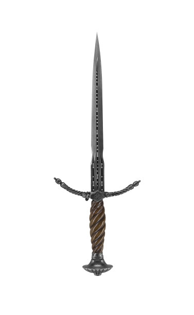 白色背景上的小古董日本剑图片下载