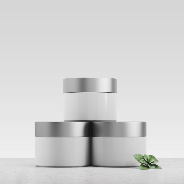 白色奶油罐，白色背景图片下载