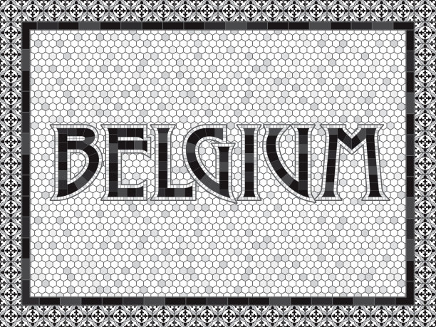 比利时老式马赛克瓷砖印刷图片下载