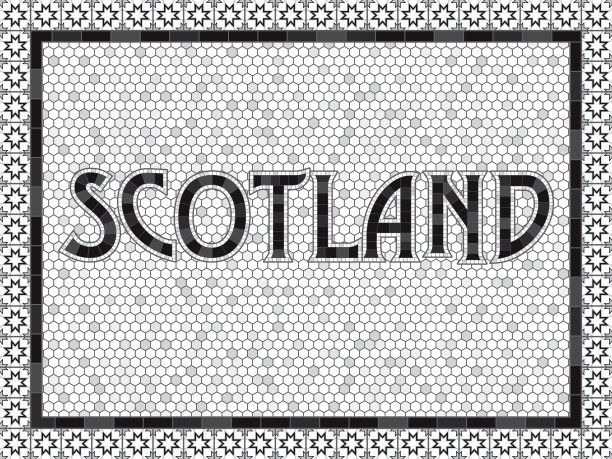 苏格兰老式马赛克瓷砖排版图片下载