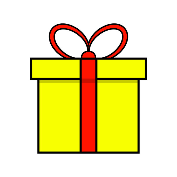 圣诞礼物简单的图标为圣诞设计孤立的白色背景图片下载
