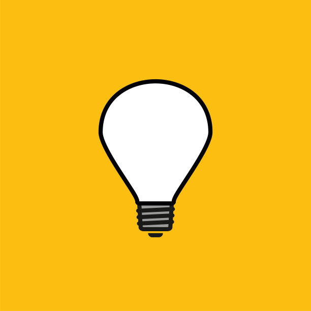 灯泡图标股票矢量插图平面设计图片下载