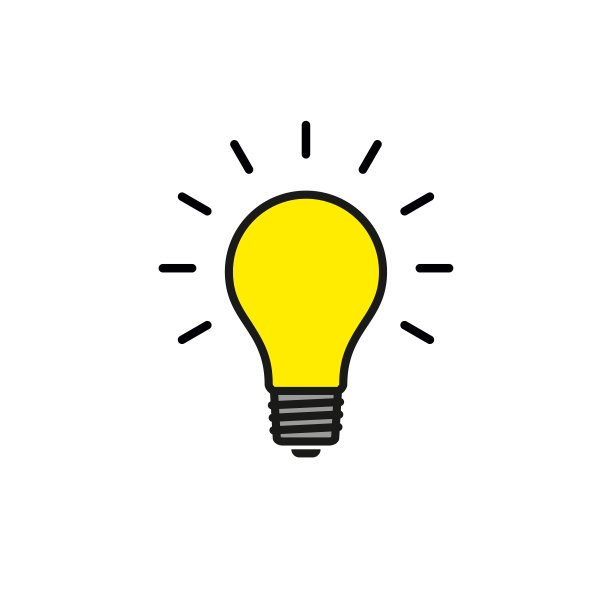 灯泡图标股票矢量插图平面设计图片下载