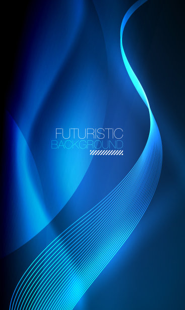 光滑的霓虹灯波素材图片