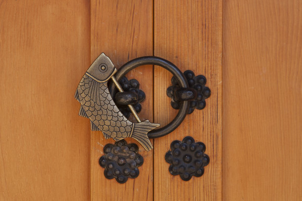 韩国传统的锁特写图片下载