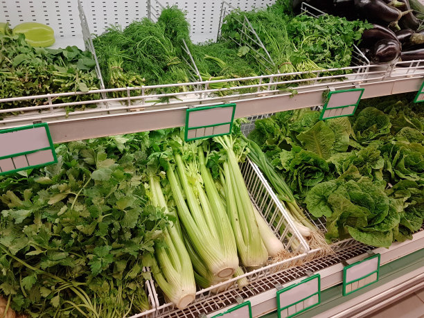 芹菜、欧芹、蔬菜、超市背景图片下载