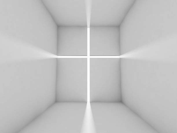 白色内饰，墙上有十字灯图片下载