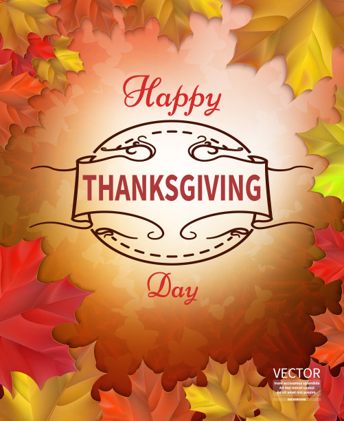 感恩节庆祝快乐贺卡设计图片下载