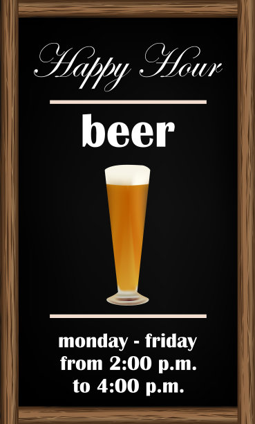 啤酒快乐时光黑板报图片下载