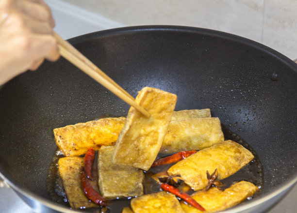 煎豆腐素材图片