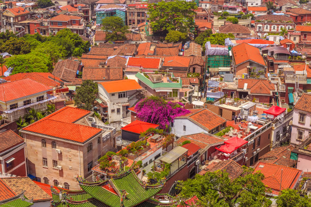 厦门城市建筑景观与天际线图片下载