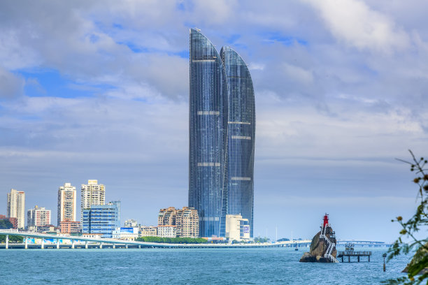 厦门城市建筑景观与天际线图片下载