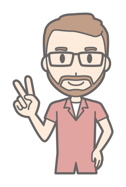 戴眼镜、留胡子的人是和平的标志图片下载