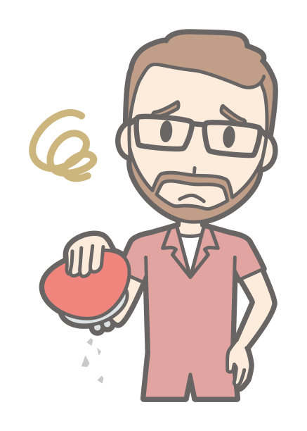 一个一直戴着眼镜、留着胡子的男人有一个空钱包图片下载