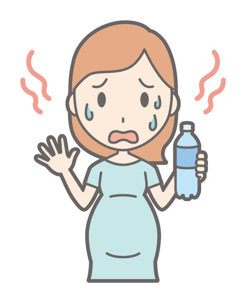 穿绿衣服的孕妇越来越热了图片下载