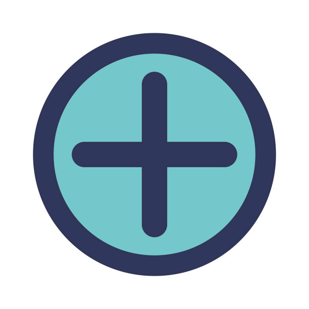 加上在彩色剪影圆圈图标图片下载