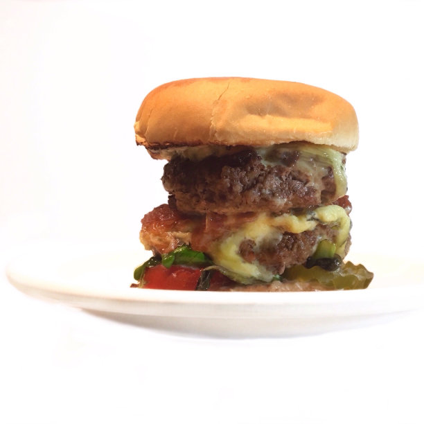 双层牛肉芝士汉堡超级风格图片下载