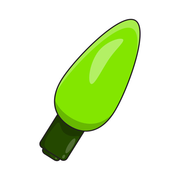 灯泡，花环圣诞设计孤立在白色的背景图片下载