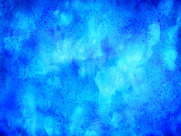 抽象蓝色绘画与画笔笔触和喷溅油漆素材图片