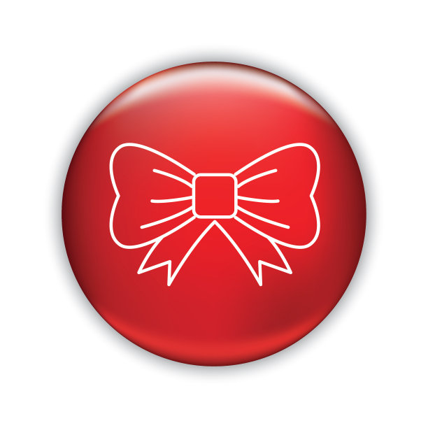 细线圣诞图标在闪亮的按钮图片下载