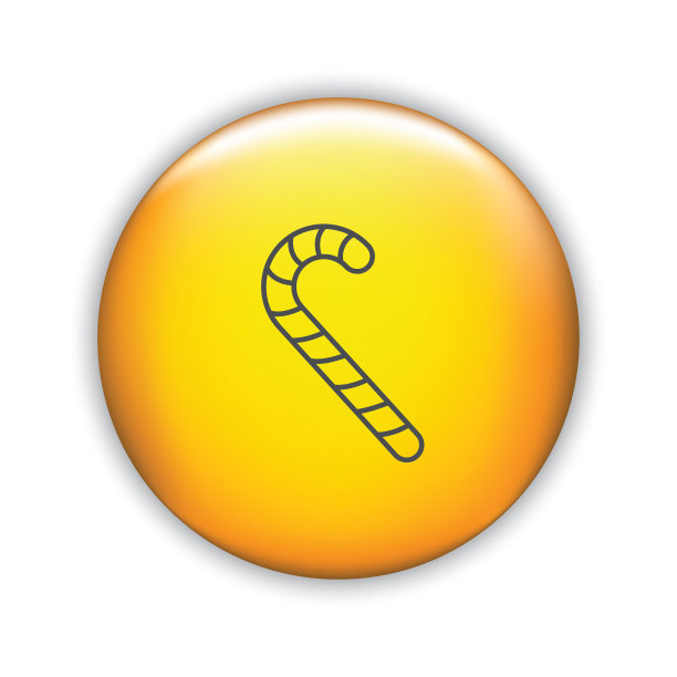 细线圣诞图标在闪亮的按钮图片下载