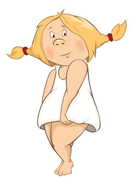 插图可爱的小女孩卡通人物图片下载