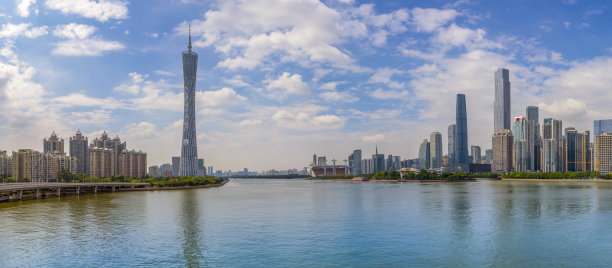 广州城市建筑景观的天际线图片下载
