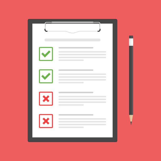 带有复选标记的剪贴板。图片下载