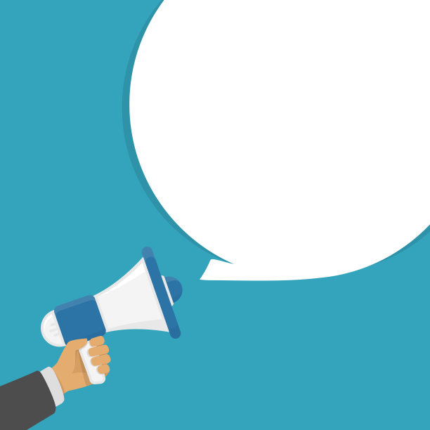 手拿着扩音器。图片下载