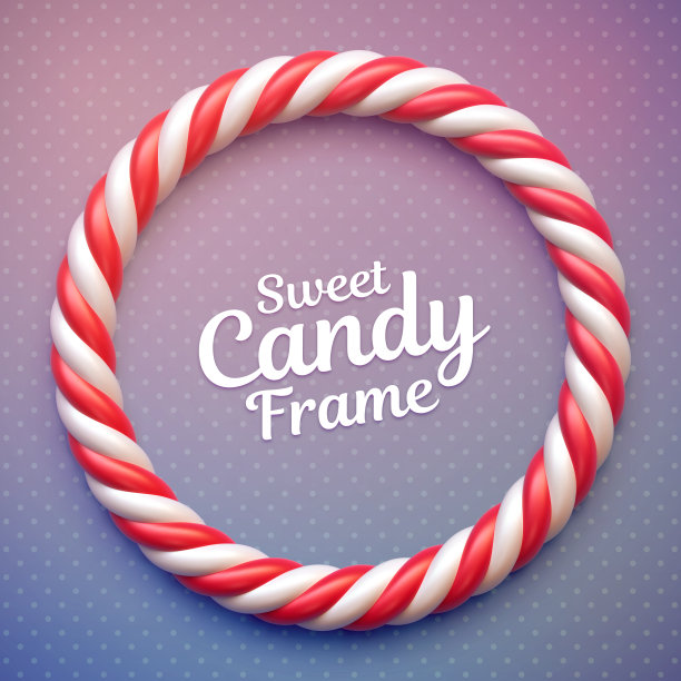 糖果甘蔗圈架素材图片