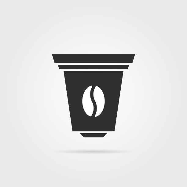 带有阴影的黑咖啡胶囊图标图片下载