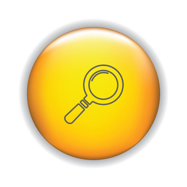 在闪亮的按钮上的细线图标-网站元素图片下载