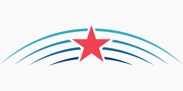 星星流星矢量星模板图标标志蓝色射线素材图片