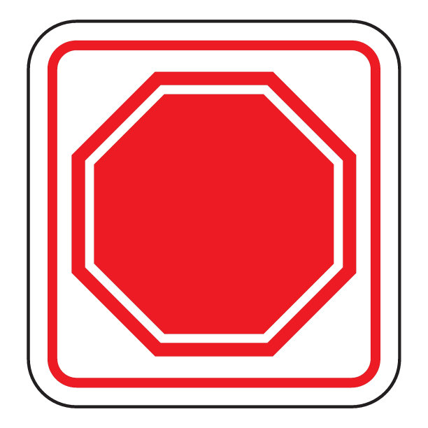 交通信号符号标志。前方停车标志，前方交通灯，警告矢量图图片下载